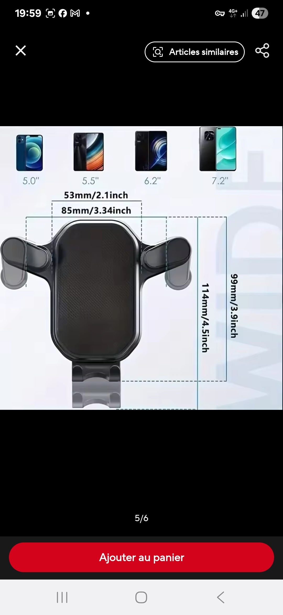 Support de téléphone portable pour voiture